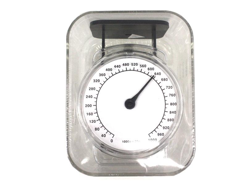 Analog Mini Kitchen Scale, 1000g, Transparent